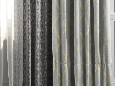 Curtain Set 38 3D model