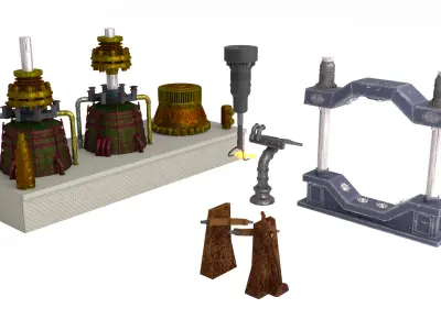 Jabbas Throne Room - Set 8a - Boiler Room Attributes 1-18 scale 3D print model