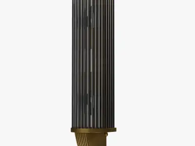 Art Deco style brass and glass wall sconce 3D model