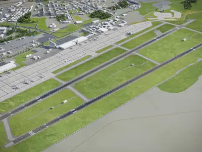Yekaterinburg - Koltsovo Airport - SVX Low-poly 3D model