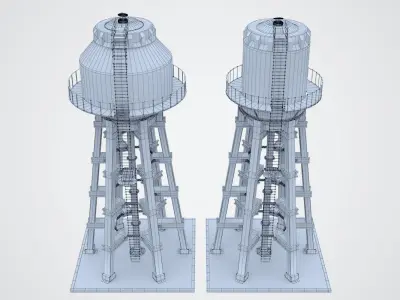 Water Tower 3D model