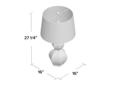 Hillcroft Ceramic Table Lamp 3D model