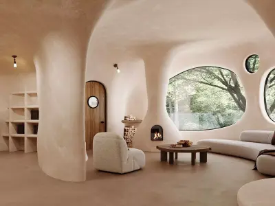 Organic Minimal Living Room 3D model