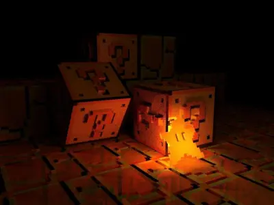 Starblock - Super Mario 3D - Digital Sculpture Low-poly 3D model