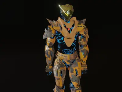 sci-fi characters  Low-poly 3D model