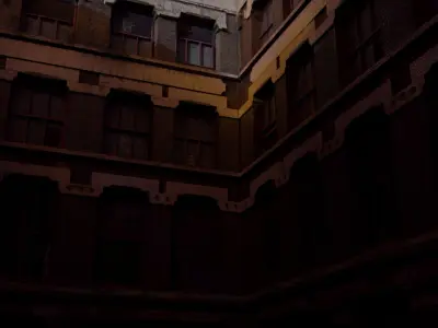 Derelict wall-1 3D model