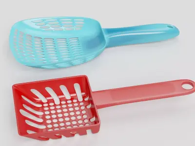 cat litter shovels 3D model