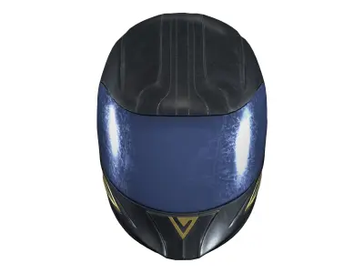 Female Sci-fi Helmet Low-poly 3D model