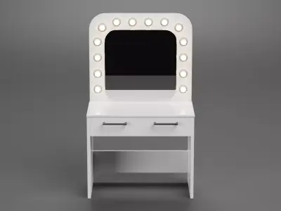 Makeup Table - Modern Hollywood Mirror Vanity Desk  3D model