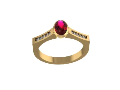 Elegant diamond ring design  3D print model