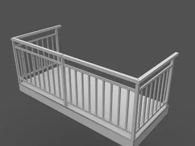 Balcony railing 3D model