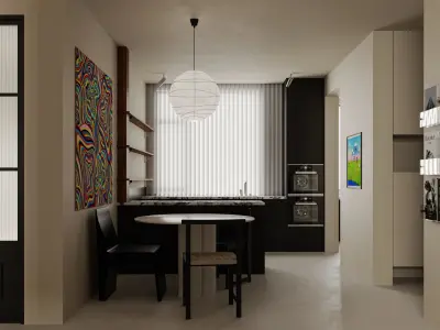 apartment interior scenes     3D model 3