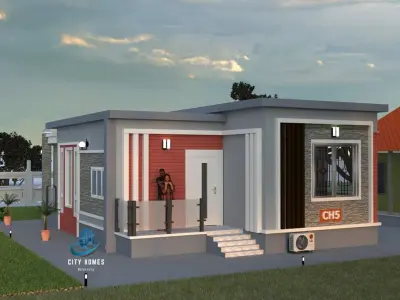 CH 5 VILLA SKETCHUP VRAY RENDER  FILE 3D model