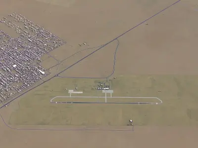 Hafar Al Batin Airport Low-poly 3D model