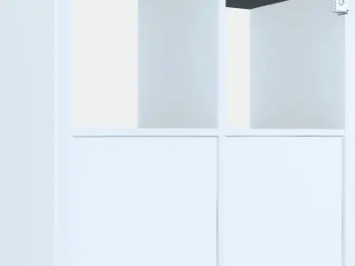 KALLAX Shelving unit with doors Low-poly 3D model