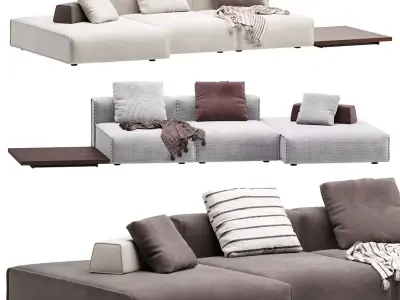 Niveaux Modular Sofa By Lema 3D model