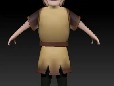 Hashim - Worker or Peasant Mobile Game Ready Model Free low-poly 3D model