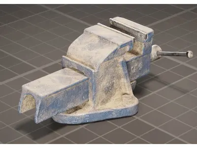 Heavy Duty Workbench Vice Tool 3D model