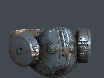 Gas mask helmet 3d model scifi Low-poly  Low-poly 3D model 505