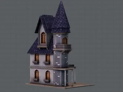 House Cartoon V09 Low-poly 3D model