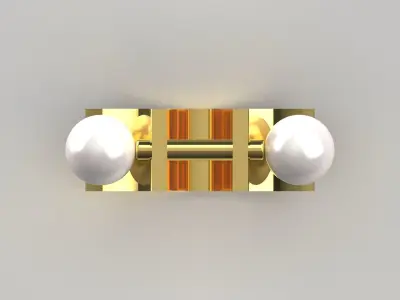 woman minimal pearl gold ring pr0011 3D print model