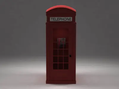 Phone booth 3D model