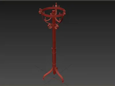 Medieval Torch Low-poly 3D model 5