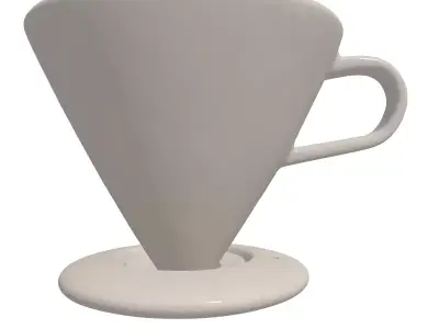 Pour Over Coffee Dripper V60 Low-poly 3D model
