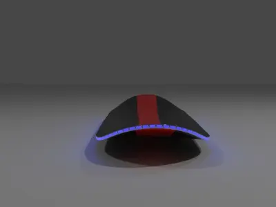 Hoverboard skateboard with lights Low-poly 3D model