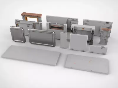 sci-fi Architecture kitbash 33 3D model