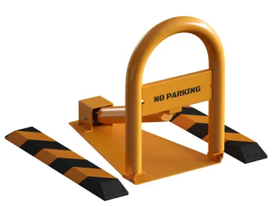 Parking barrier fencing parking restrictor 3D model