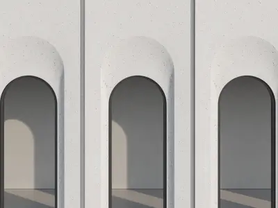 Modern Facade V 01 Low-poly 3D model