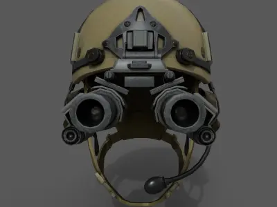Helmet military Scifi low poly  Low-poly 3D model