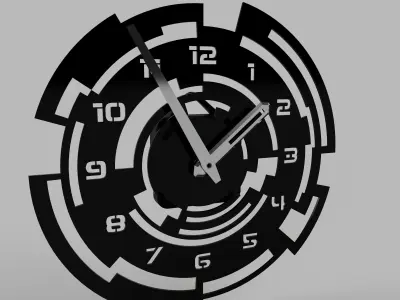 scifi clock  3D print model