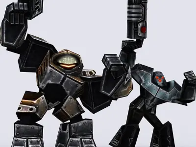 3DRT-Warbots Micromarines Low-poly 3D model