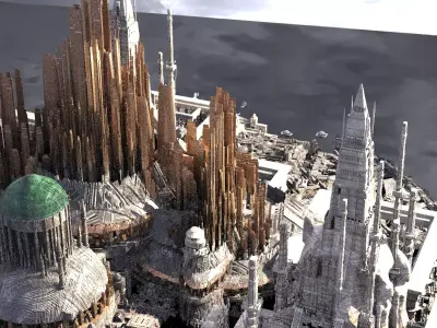The Reptilian elite palace Kit bash 3D model