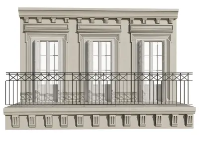 Paris Balcony 3D model
