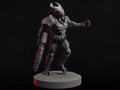 Alien Warriors Squad 3D print model