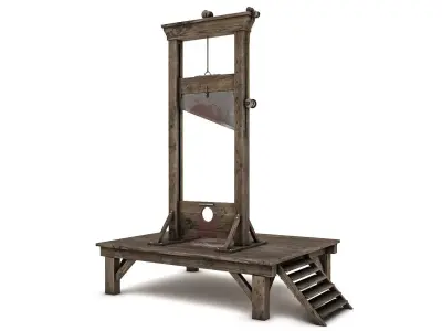 Guillotine - PBR Low-poly 3D model