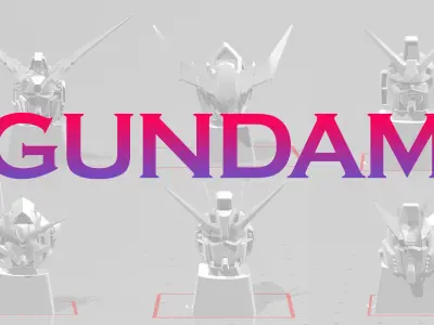 3D Printed KEYCAP 6 in 1 GUNDAM 3D print model