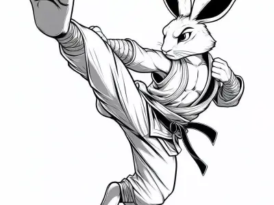 KungFu Rabbit HipHop Pendant Street Fighter Rapper Jewelry 3D print model