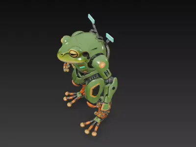 Cyber Frog Mk-III - Recon Amphibian Mecha 3D Model 3D print model