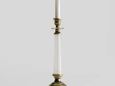 Twisted Glass Candlestick by Vaughan Design 3D model