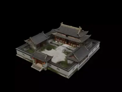  courtyard 3D model