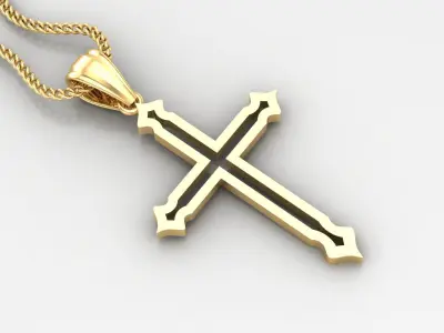 Cross Light Gold 4CP043 3DM STL 3D print model