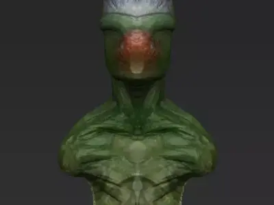 Alien head 3D model