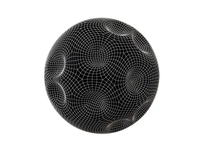 Cartoon Moon v2 001 Low-poly 3D model