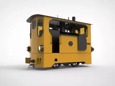 train tram  old 3D model