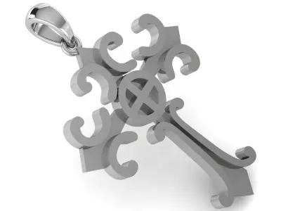 CROSS PENDANT CR30 3D print model