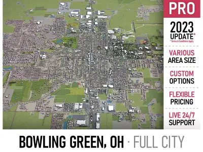 Bowling Green Low-poly 3D model